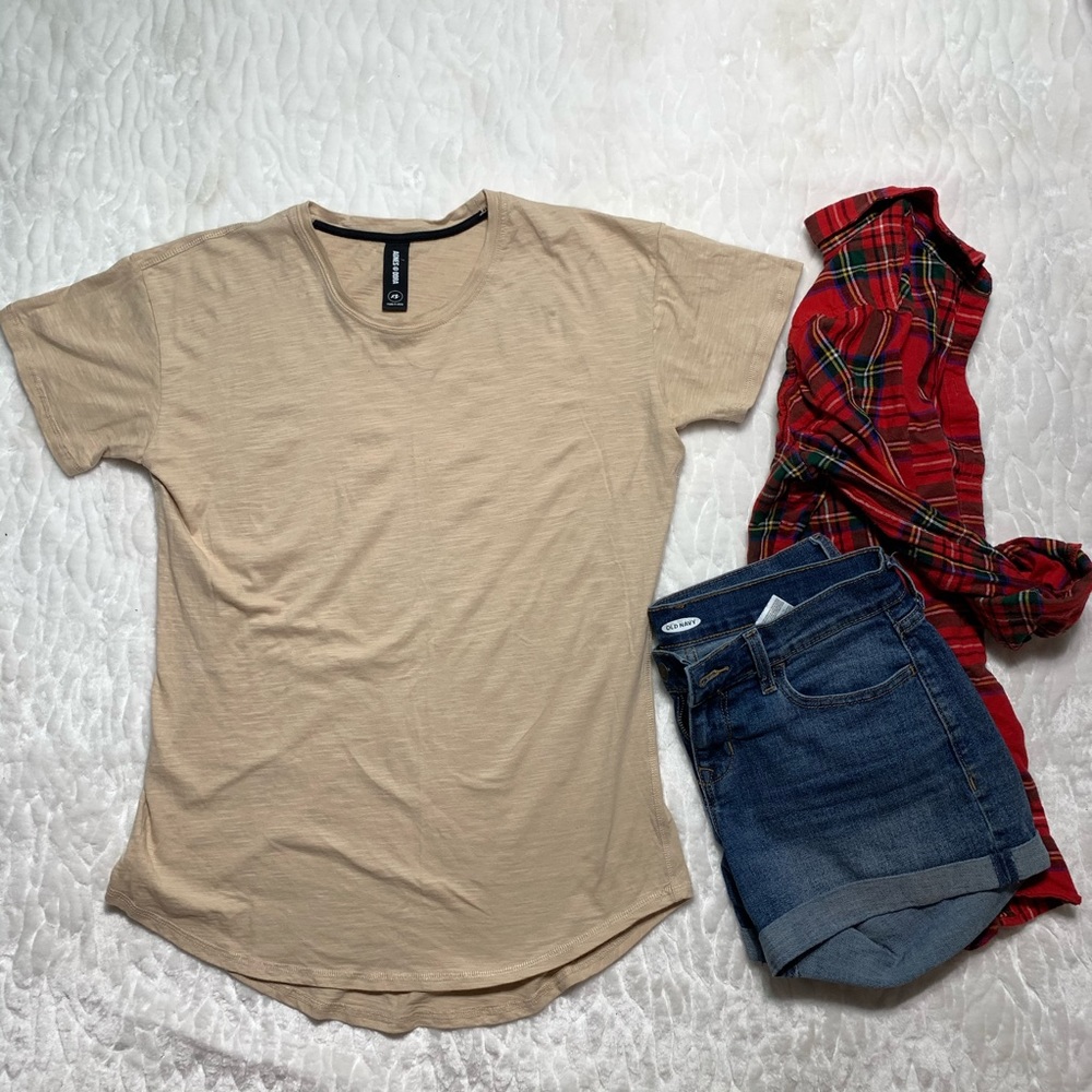 A&D XS Oatmeal Basic Tee - Picture 2 of 4